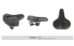 Sillín de Turismo con Resortes GW 205mm Negro